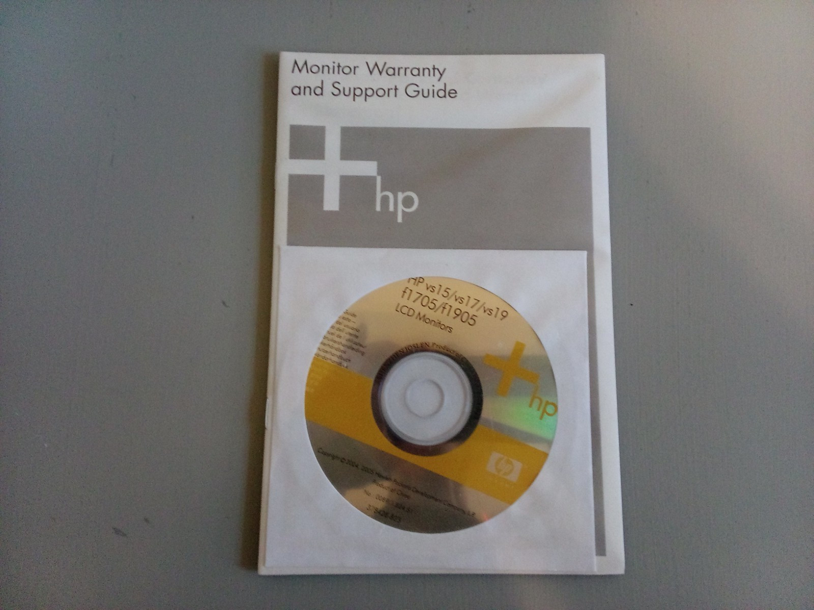 HP Support Guide DVD from 2004/05 never opened vs15/vs17vs19 f1705/f1905