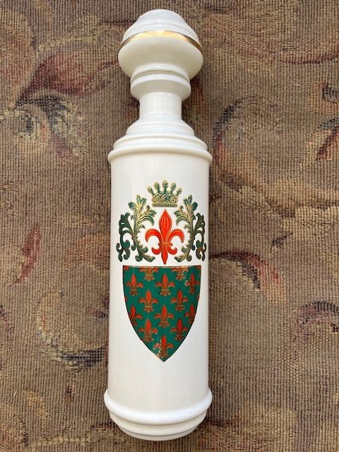 Fitzgerald 1/5 Gallon Empty Liquor Bottle Decanter Fleur De Lis Design