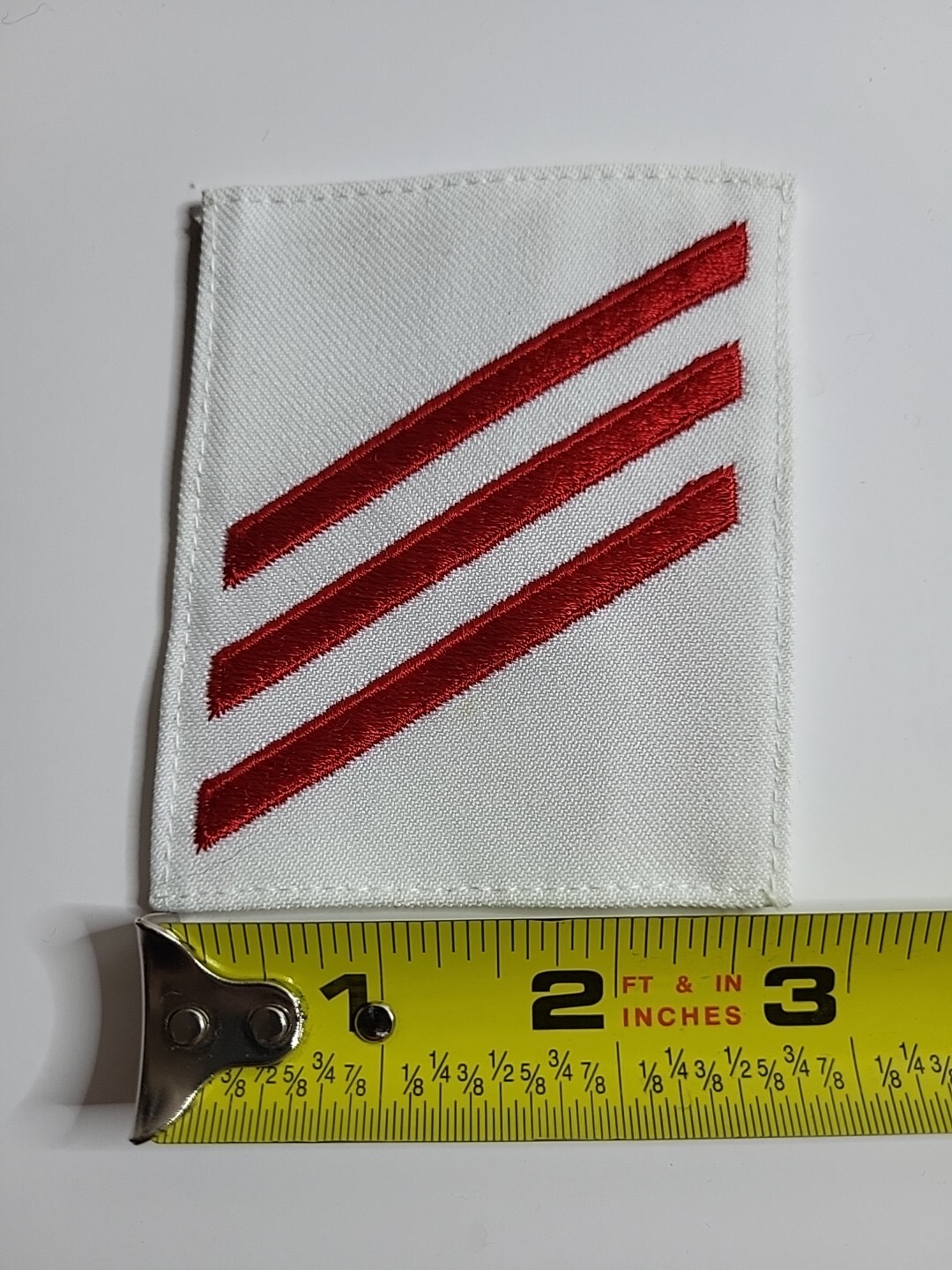 New USN US Navy Fireman APPRENTICE E-3 E3 Sleeve Insignia Patch Red & White