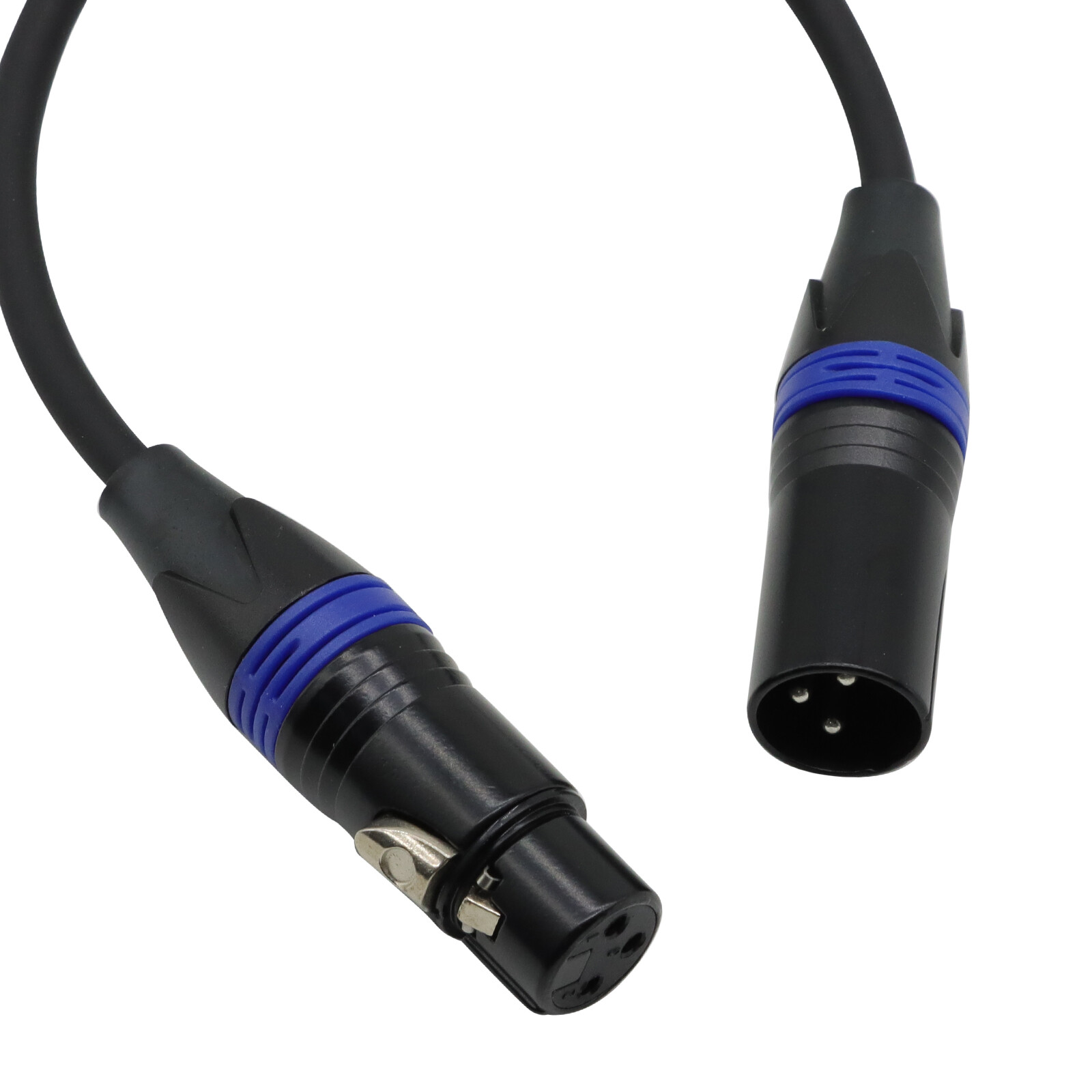 3''/ 100'' Color Coded 3-Pin Light DMX Cable Professional with Locking XLR Ends