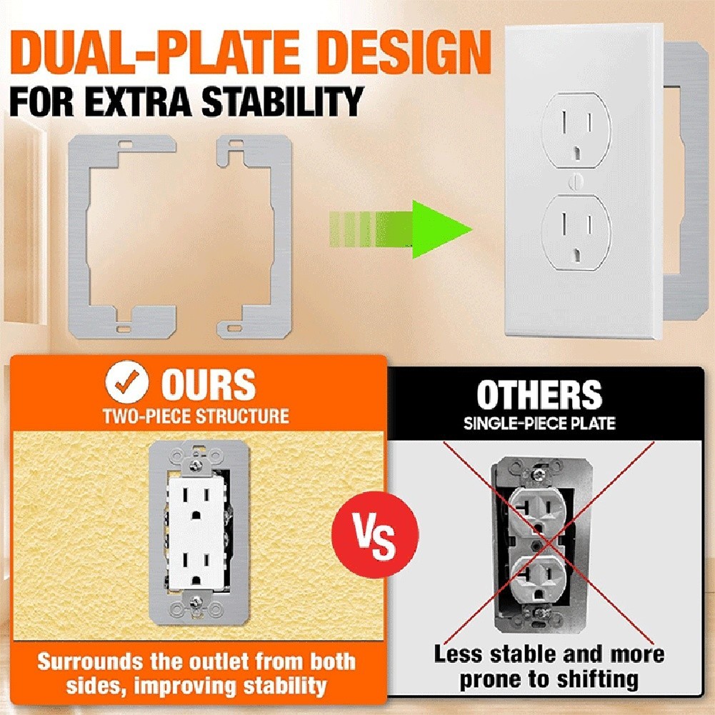 10pc Stainless Steel Wall Plate Spacers for Smooth Installation Process