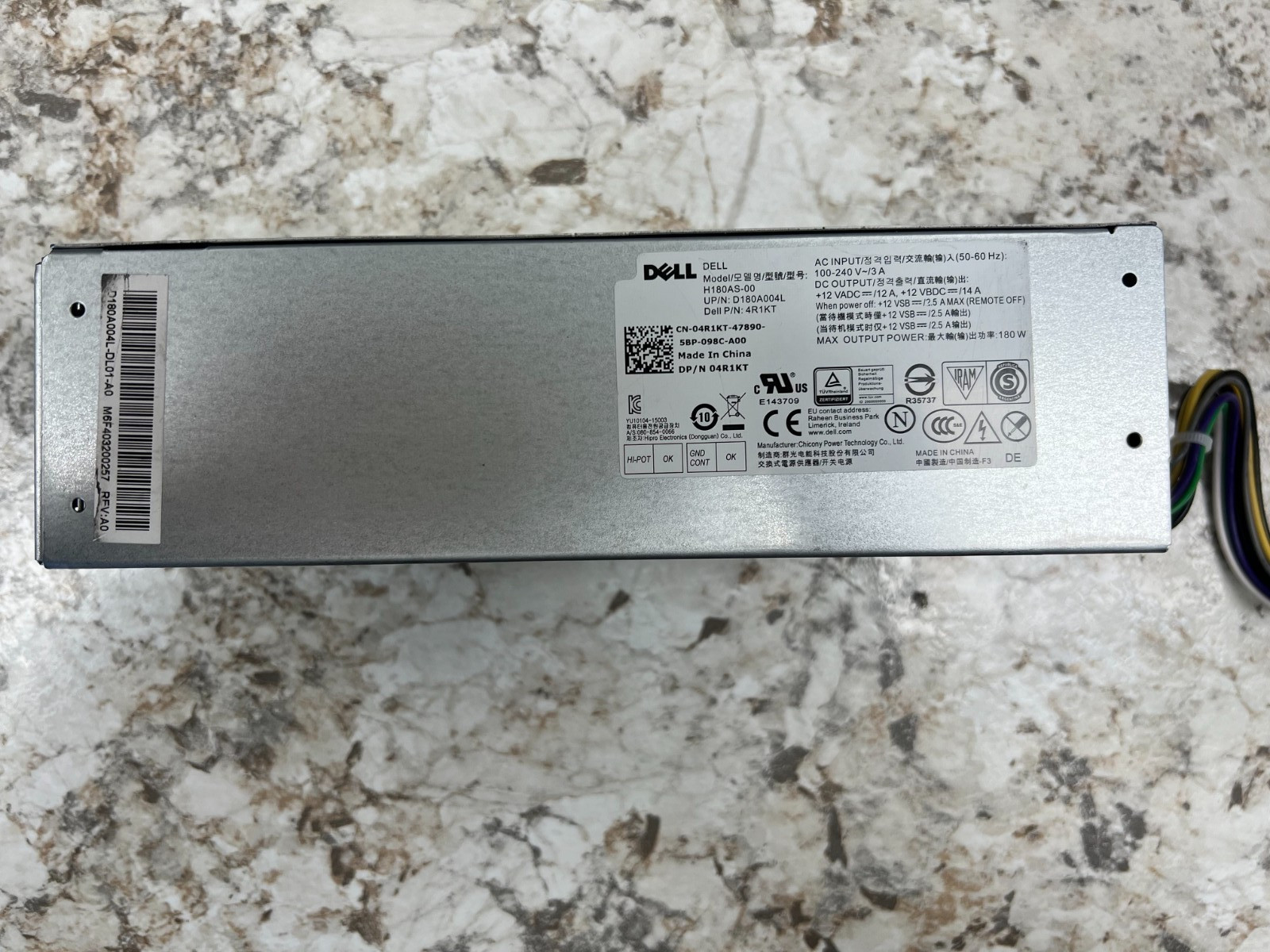 Dell Optiplex 3040 / 5040  H180AS-00 4R1KT 180W SFF Power supply