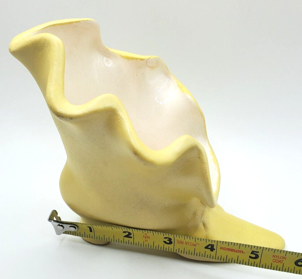 Vintage Yellow Victorian Boot Planter Classy BoHo