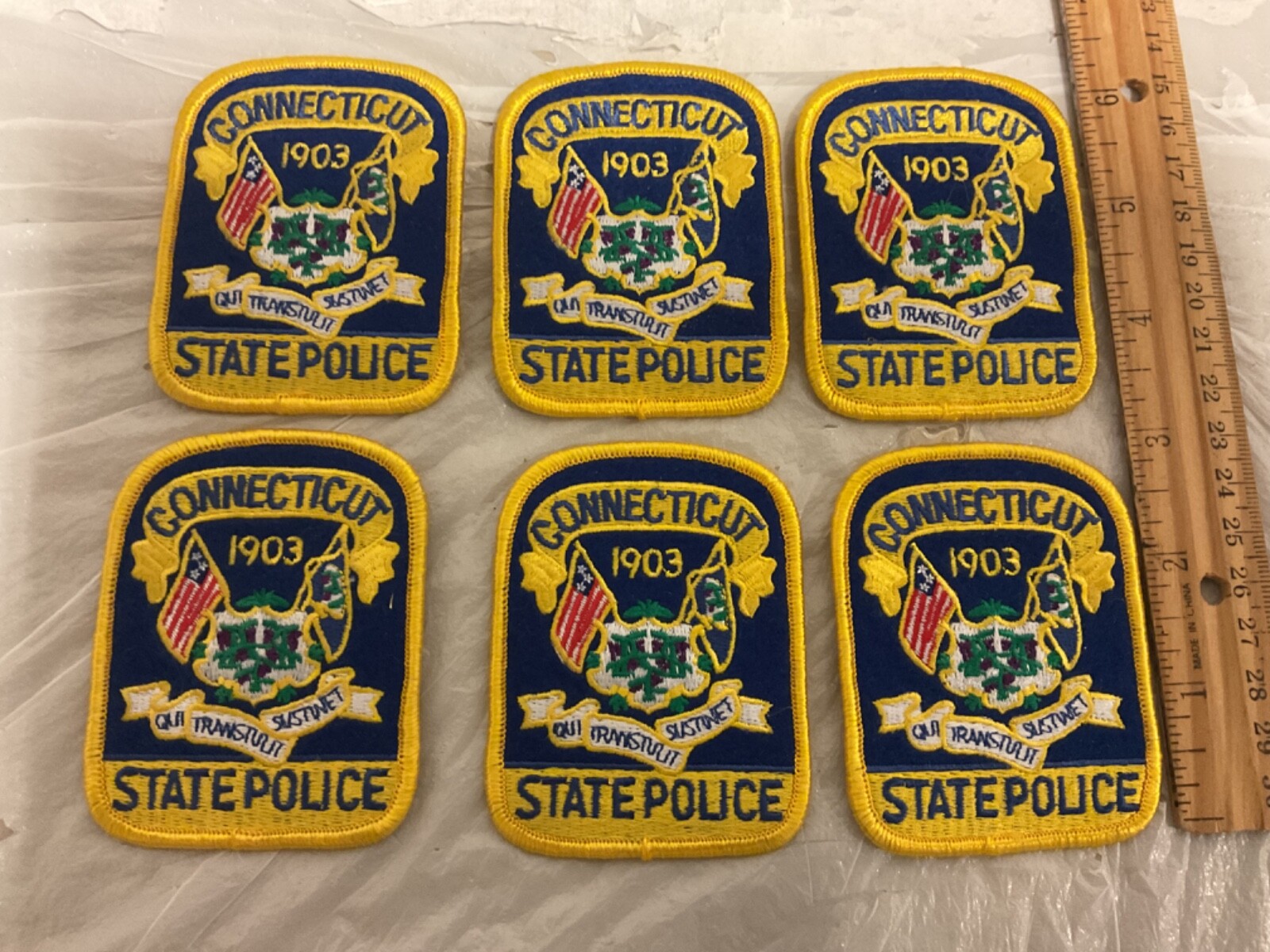 Connecticut State Police  Hat Size collectable Patch 6 total all new