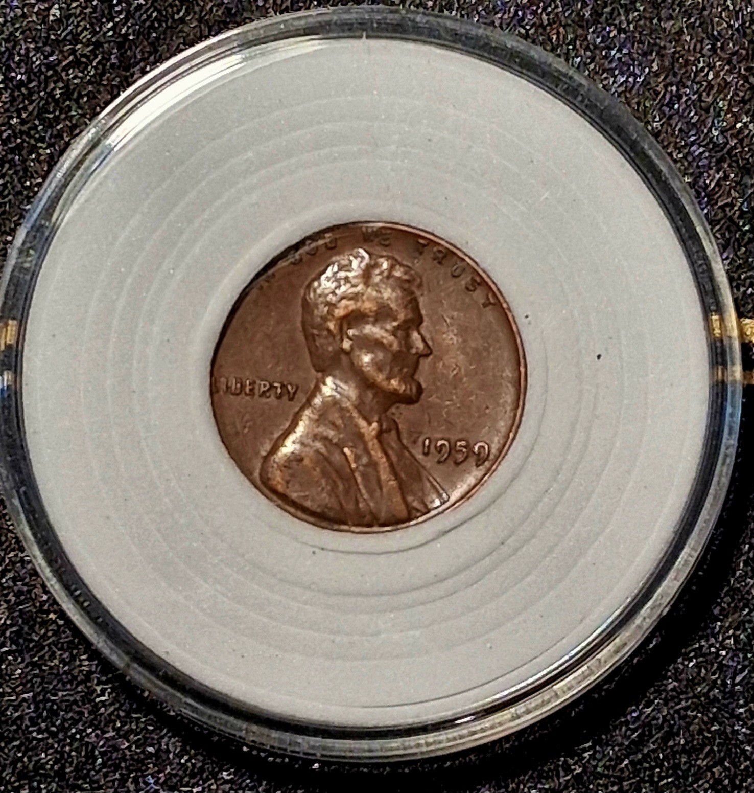 1959 Lincoln Memorial Small Cent Copper Business Strike Coin L Error