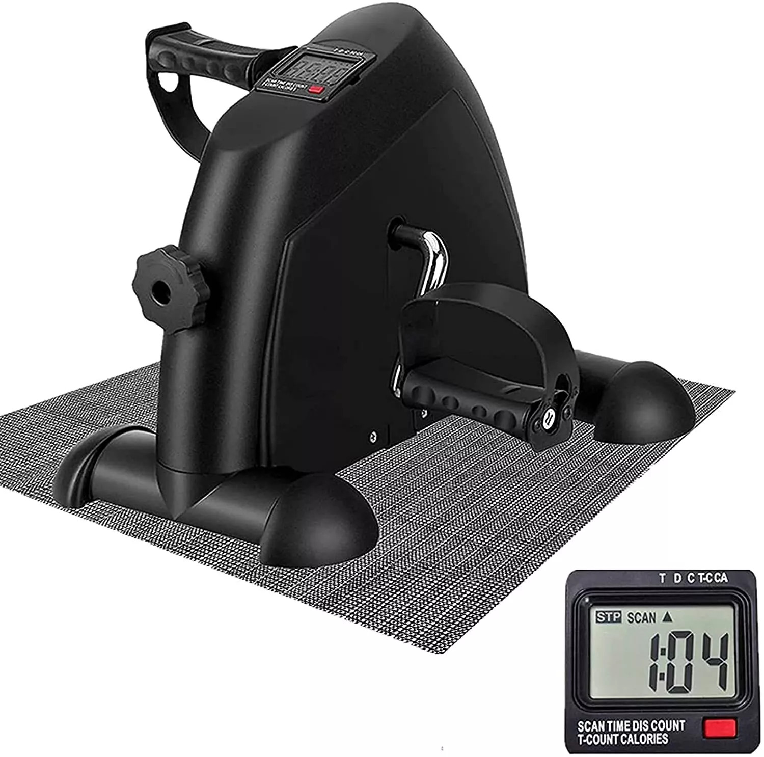 Portable Mini Exercise Bike Cycle Hand Foot Pedal LCD Display Office Sports Gym