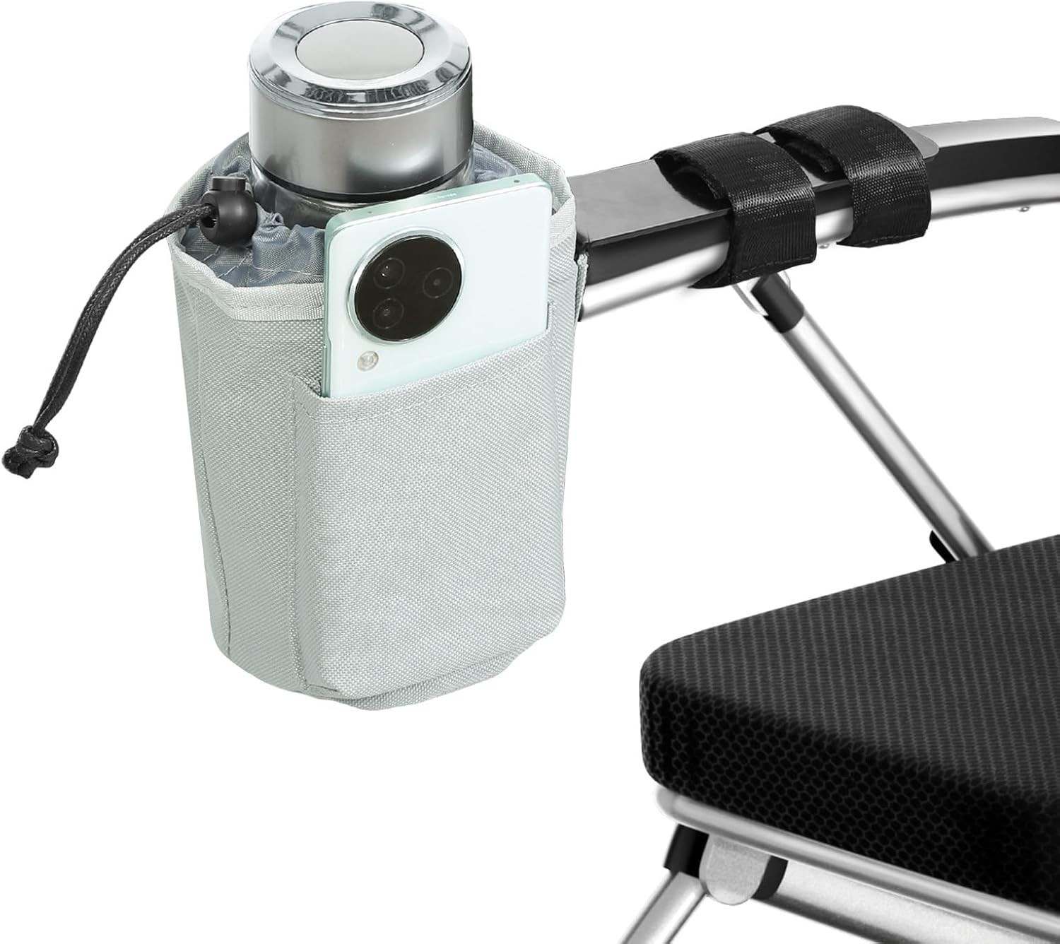 Cup Holder and Phone Holder for Power Wheelchair, Compatible with Most Electr...