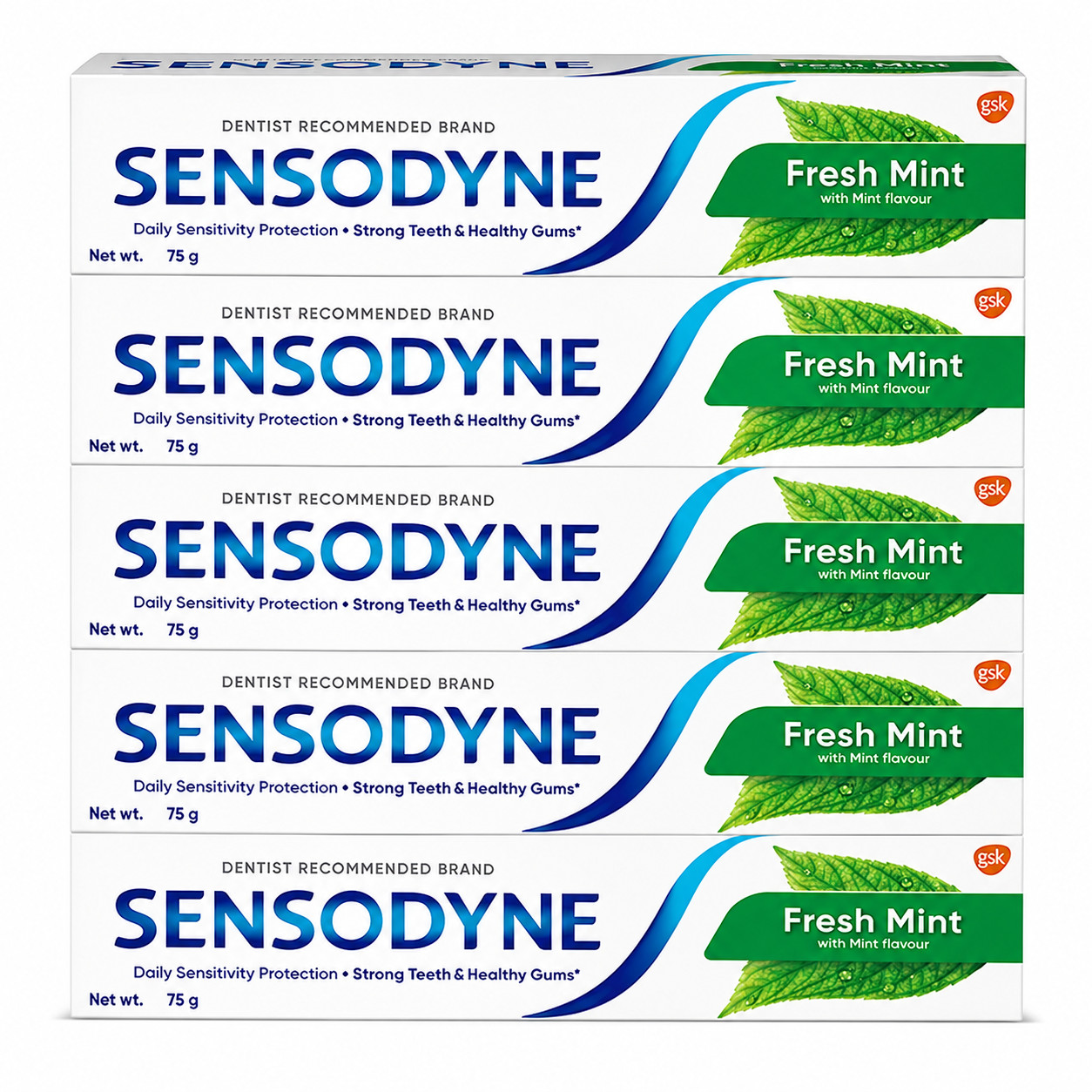 Set Of 6 Sensodyne Fresh Mint Toothpaste [ 75gX6 ]