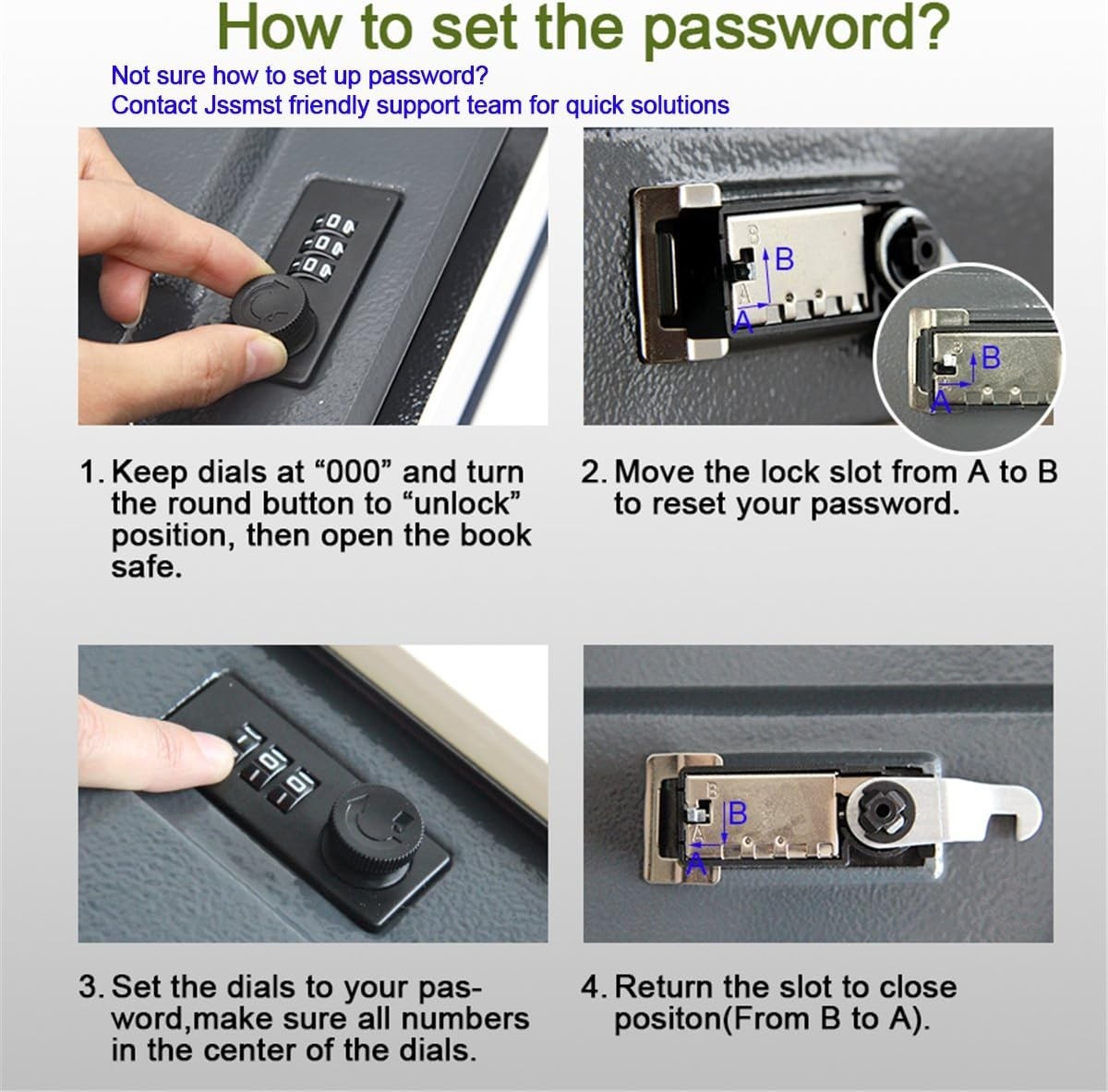 Small Metal Book Safe with Combination Lock - Secure Your Valuables Elegantly