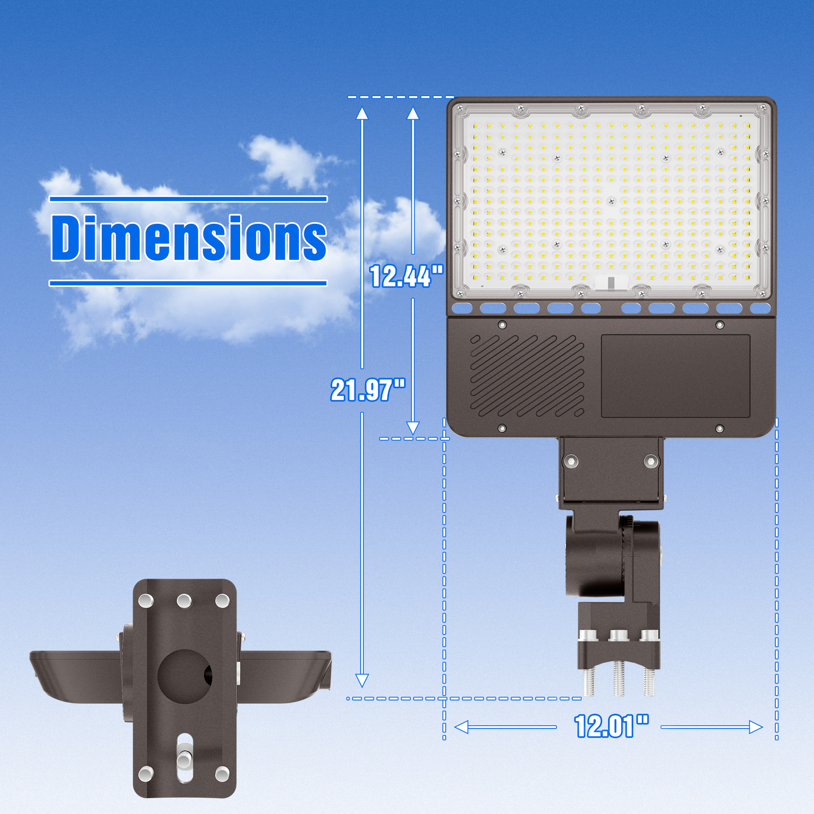 200W LED Parking Lot Light Dusk to Dawn,Outdoor Commercial Shoebox Street Lights