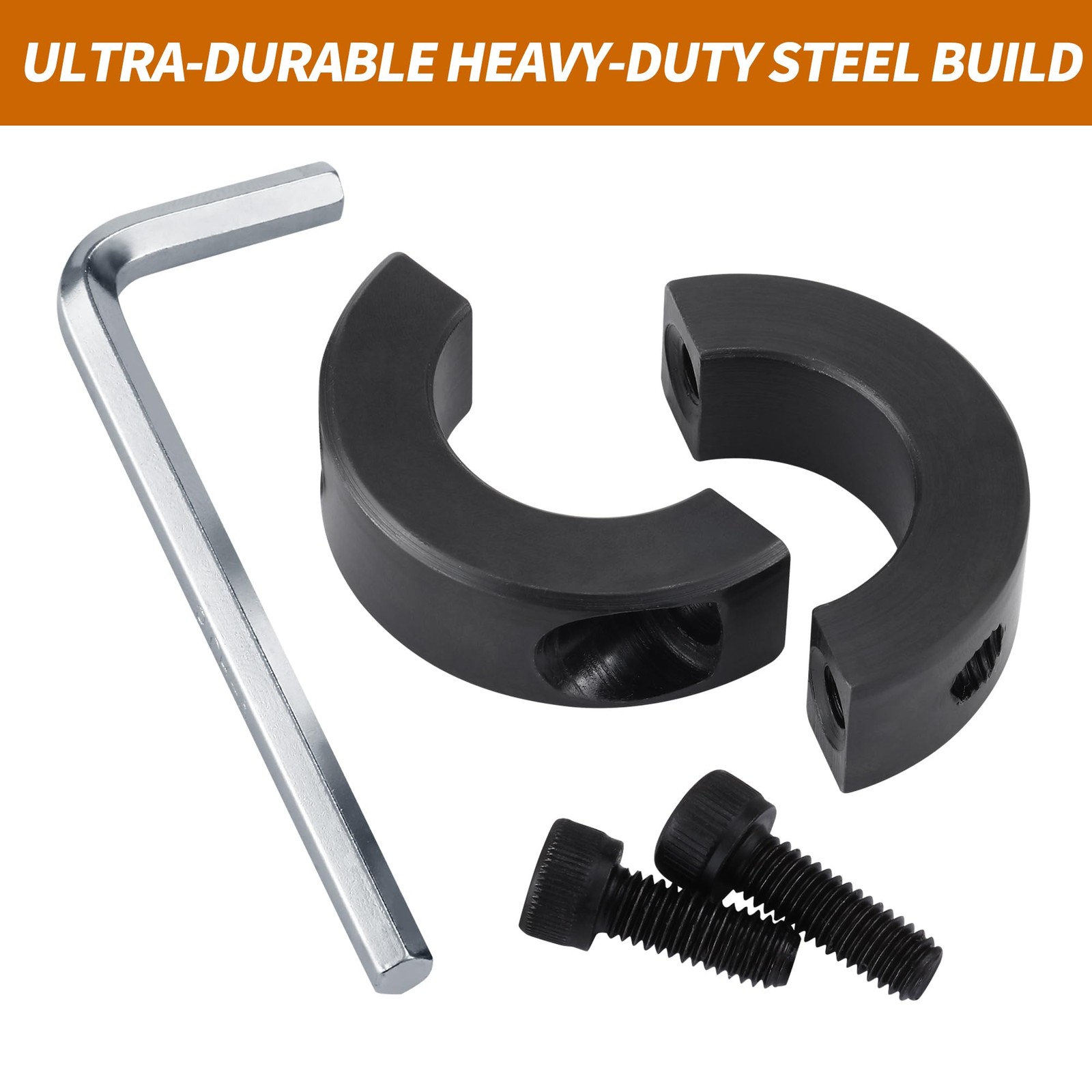 Office Chair Cylinder Clamp Fix Kit – Heavy 25–28 mm / 0.98–1.1 inch, Black