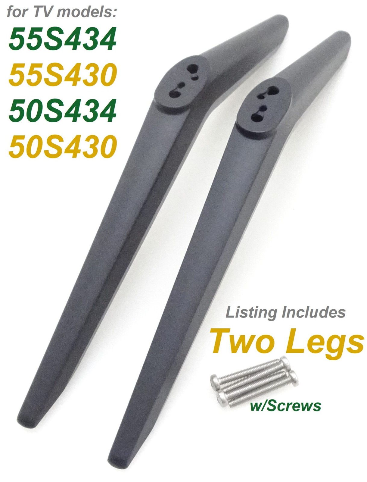 New TCL 55S434, 55S430, 50S434, 50S430 TV Stand Legs w/Screws (55V82)