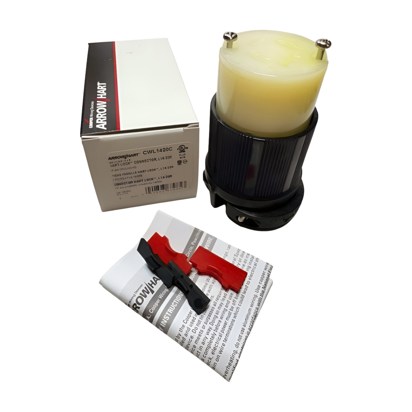 Arrow Hart CWL1420C Hart-Lock Female Connector, 3-P, 4-W, 20A, 125/250V, L14-20R