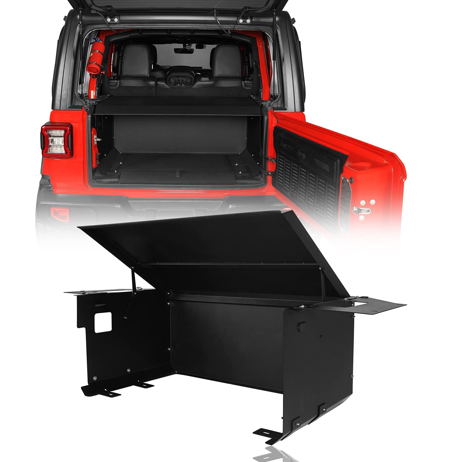 Security Deck Enclosure Trunk Storage for 18-23 Jeep Wrangler JL Unlimited 4Dr