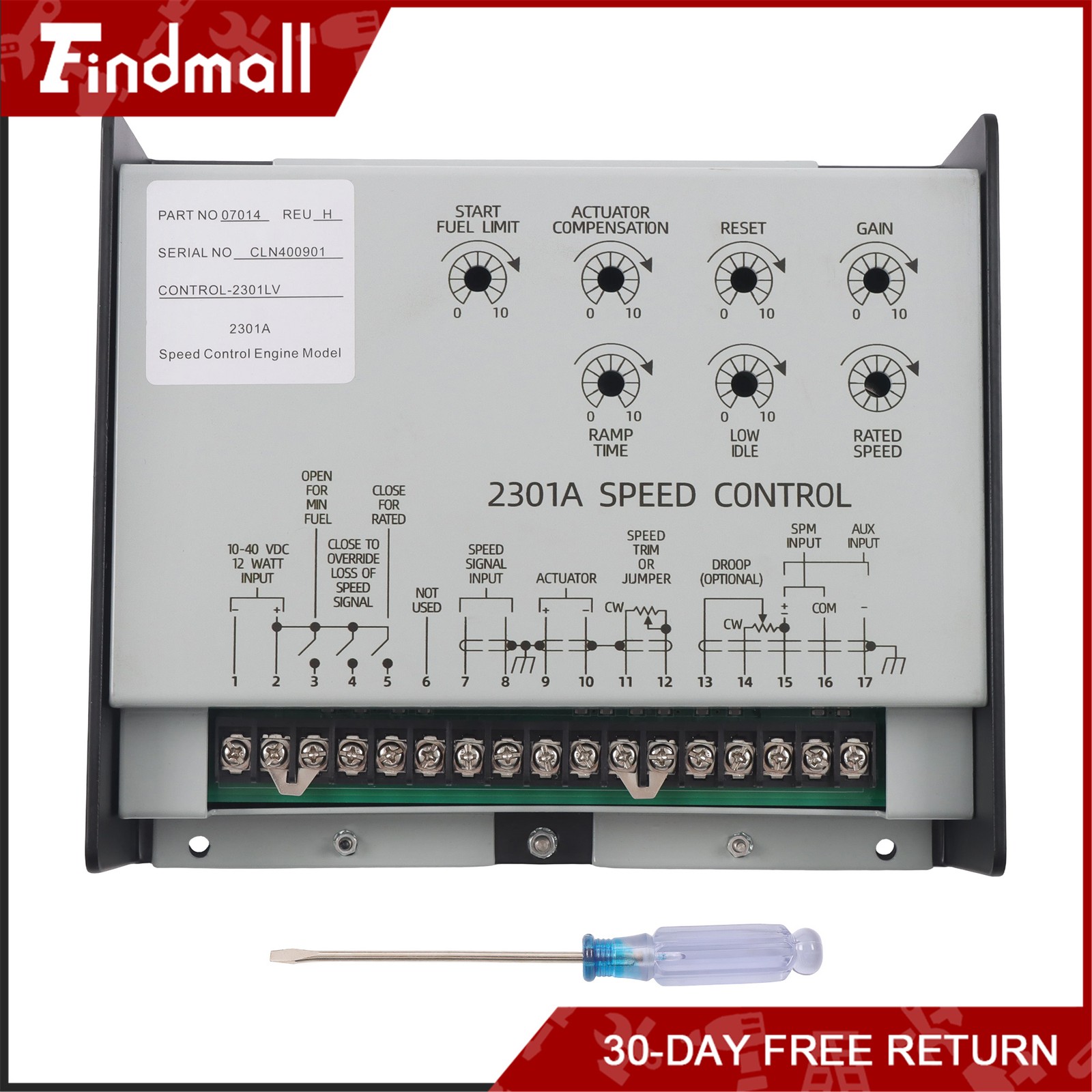 Findmall 9907-014 Speed Controller 2301A Replacement for Engine Control System