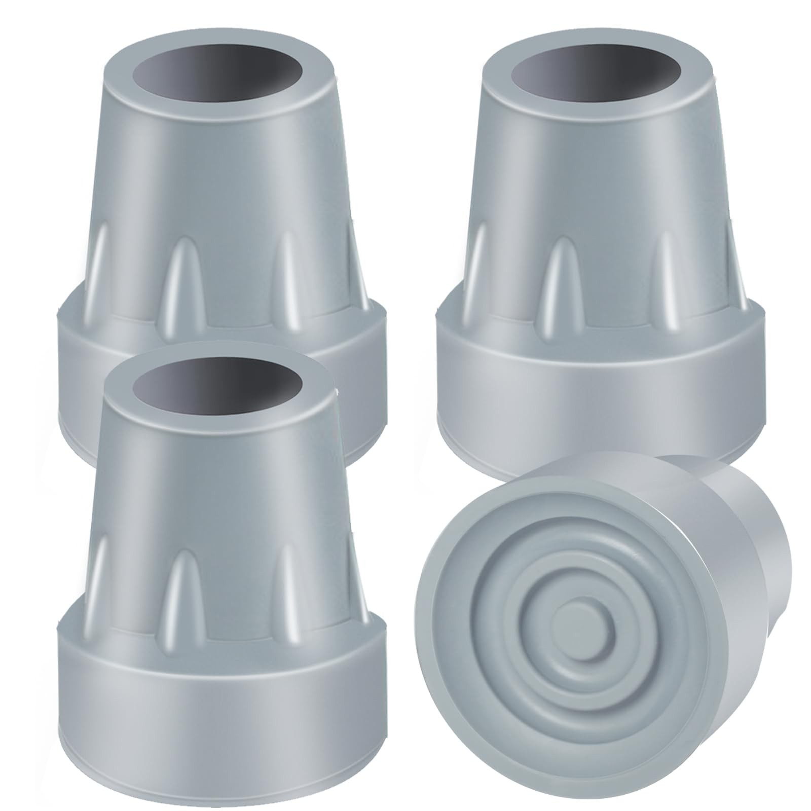 Crutch Tips, 4 Pack 7/8 inch Heavy Duty Rubber Tips Cane Tips...