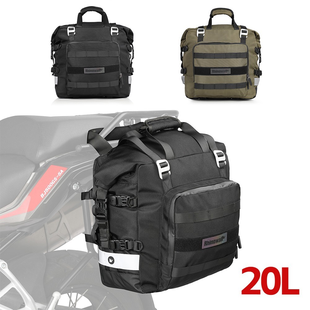 Rhinowalk Motorcycle Side Bag 20L Quick Release Waterproof Luggage Storage Bag