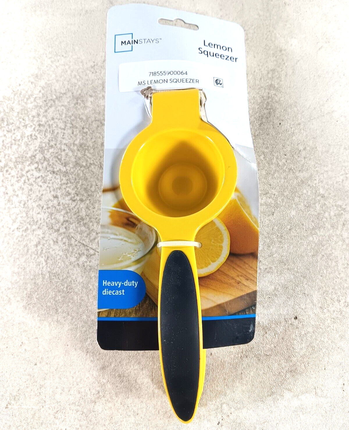 Juicer Heavy Duty Diecast Yellow Lemon Manual Squeeze with Comfort Handles