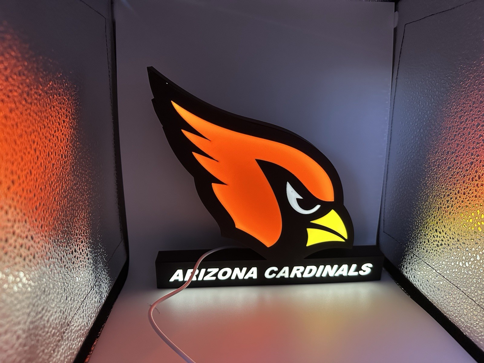 Arizona Cardinals NFL Display | 3D Printed Decor | USB Illuminated Sign