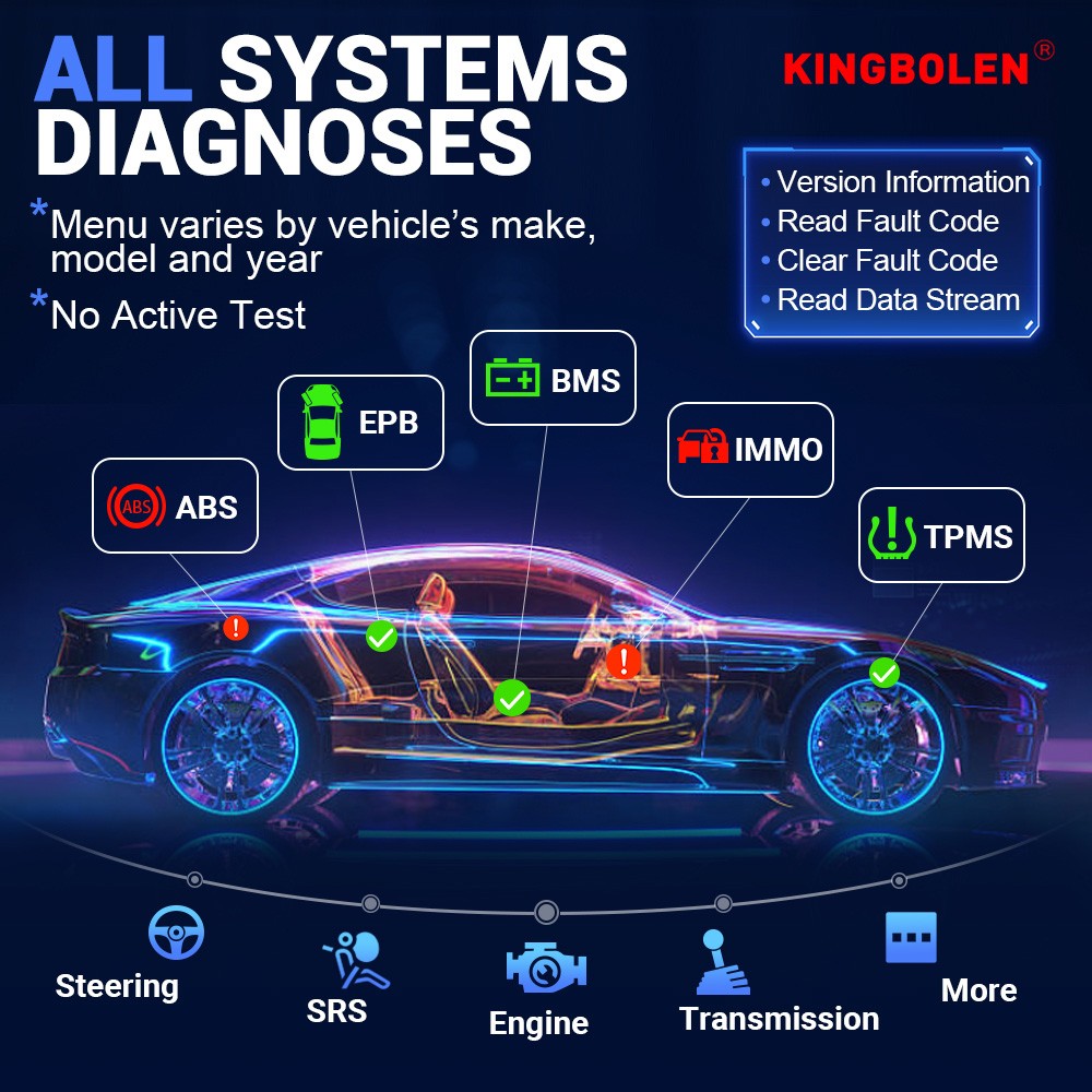 KINGBOLEN S6 BiDirectional OBD2 Diagnostic Scanner Tool Key Coding CANFD MK808BT