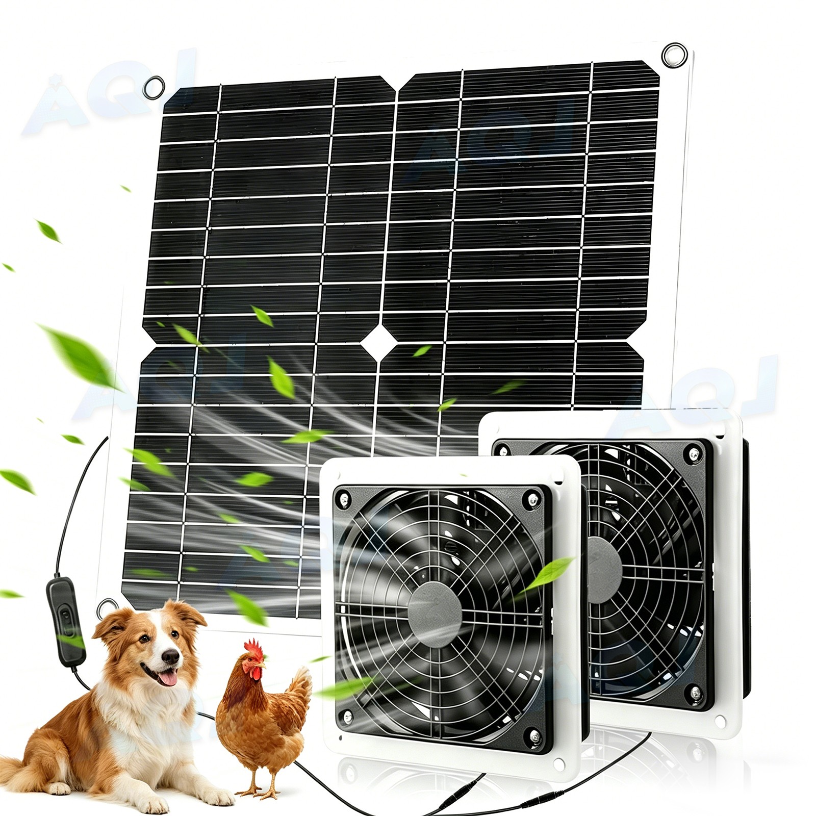 Solar Exhaust Fan, 25W Solar Panel with for Shed, Chicken Coop.Kitchen