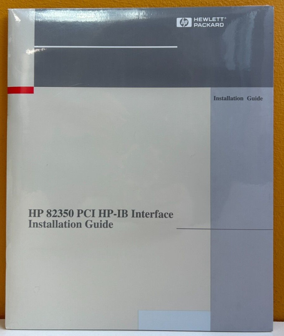 HP / Agilent 82350-90001 1998 HP 82350 PCI HP-IB Interface Installation Guide.