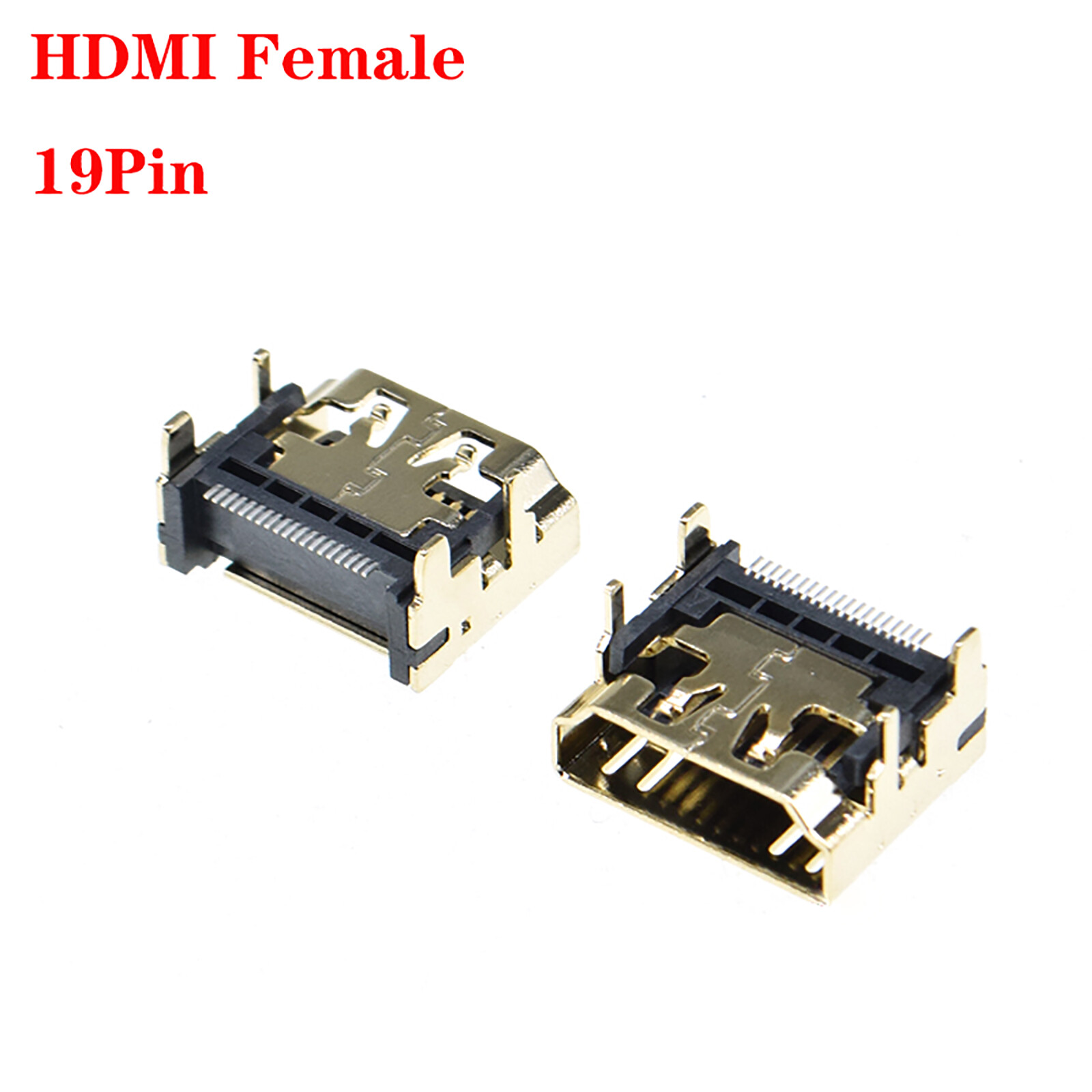 HDMI Compatible Female Jack/Socket Plug 19PIN Right Angle SMT SMD