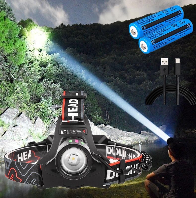High Power LED Headlamp USB Rechargeable Headlight Camping Head Torch Worklight