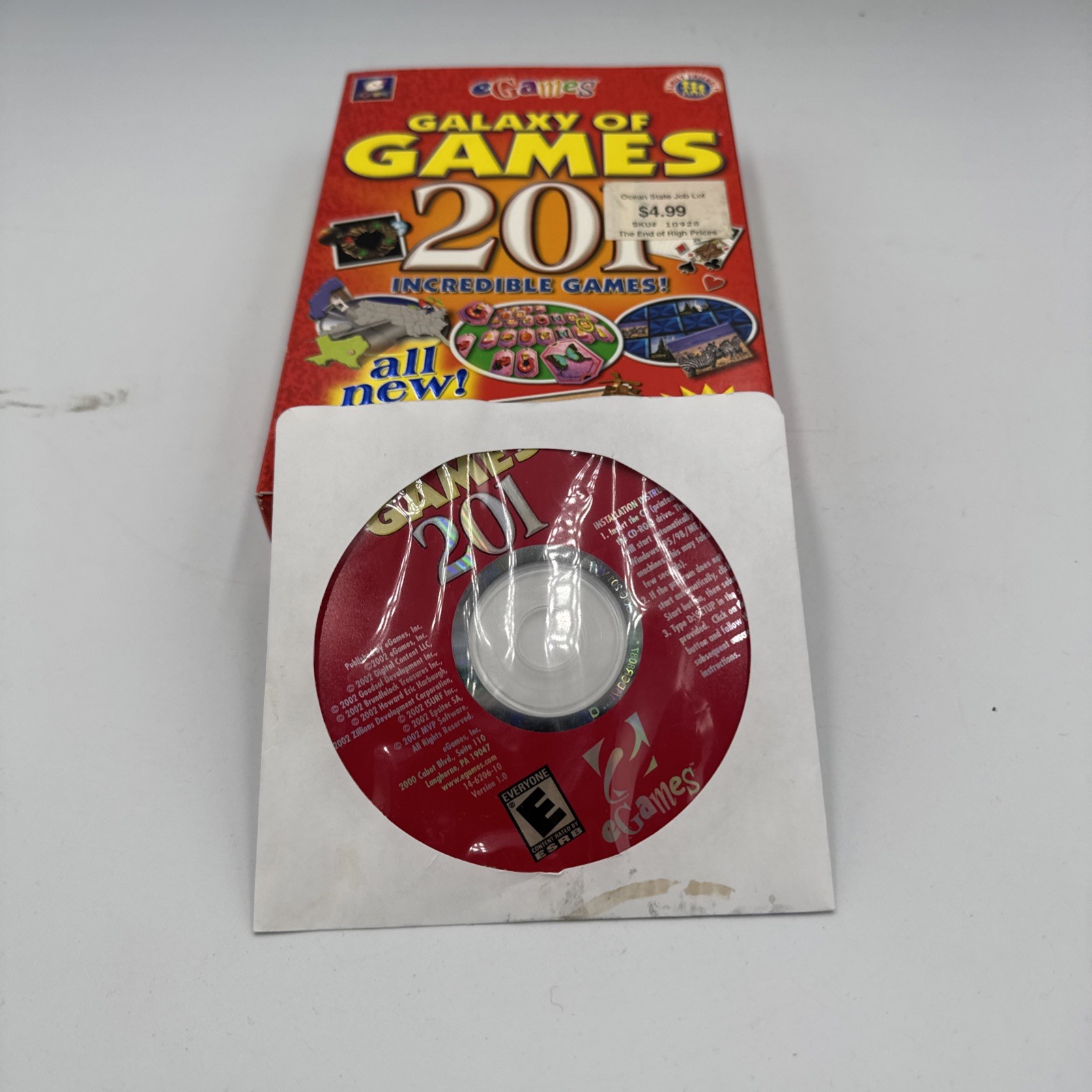 Galaxy Of Games 201 Incredible Games PC CD collection of puzzles arcade action +