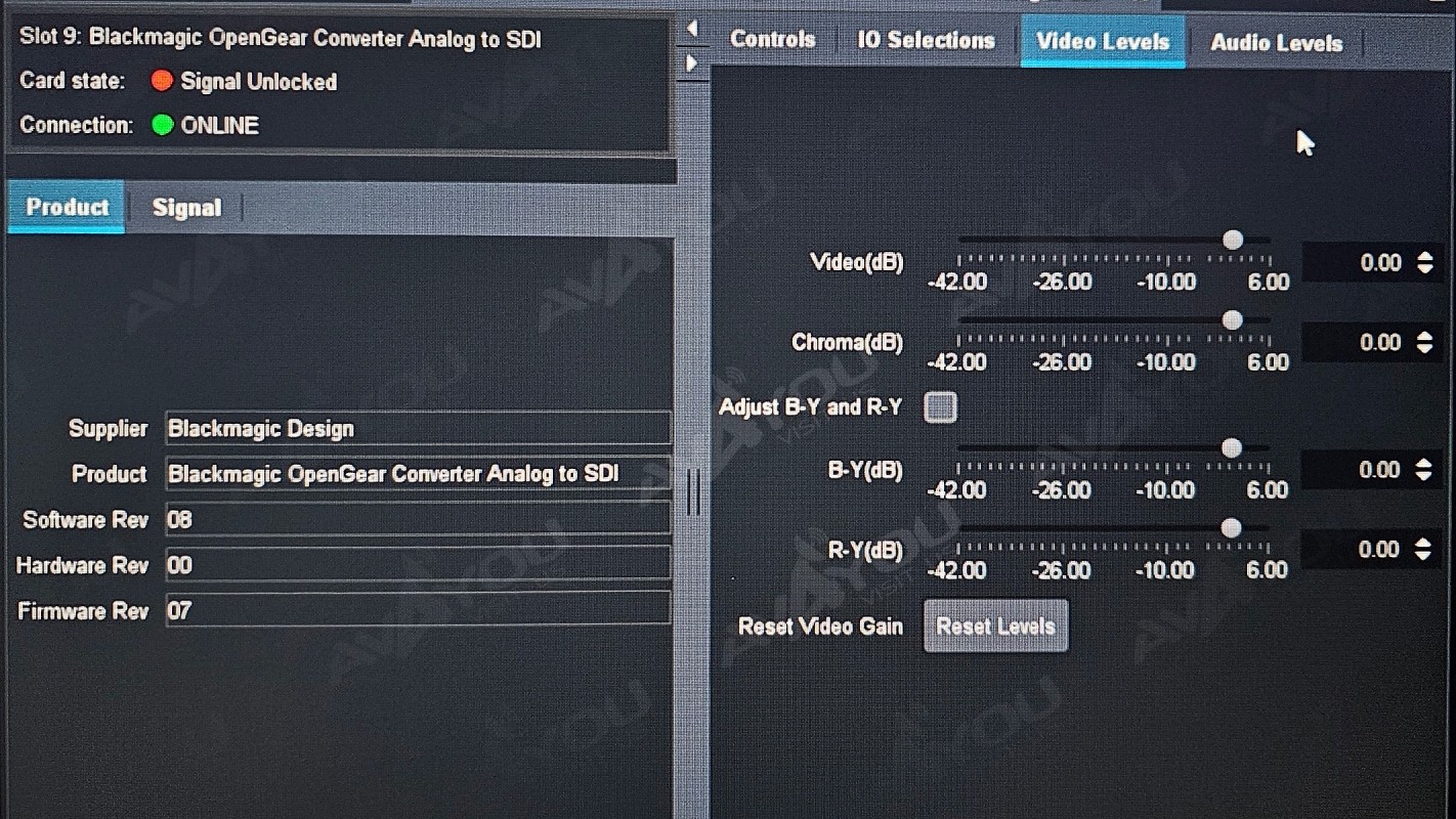 BMD Blackmagic Design openGear Converter Analog to SDI with Embedded Audio