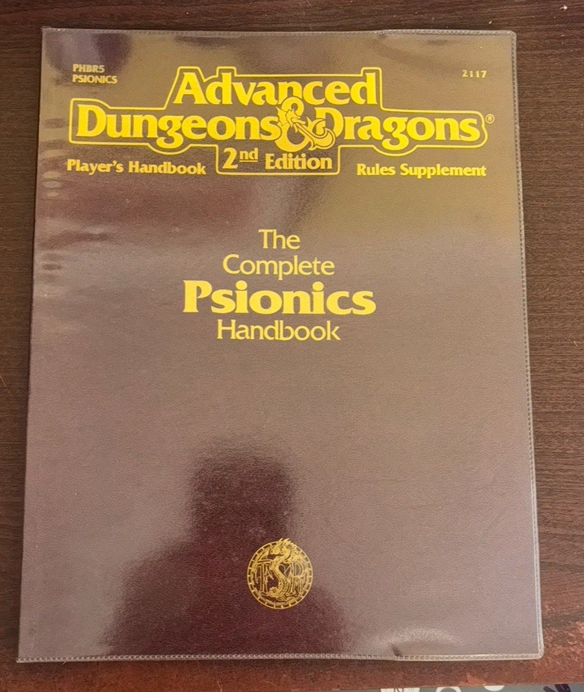 AD&D 2nd Edition Complete Psionics Handbook TSR 1991 Dungeons & Dragons RPG Rule