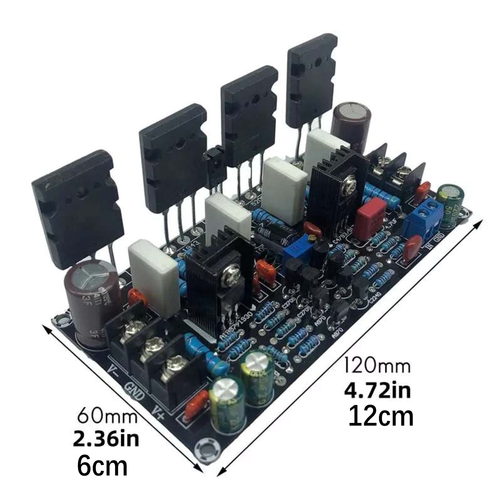 1 PC Mono Power Amplifier Board 200W 1943+5200 High After Tube Board Module