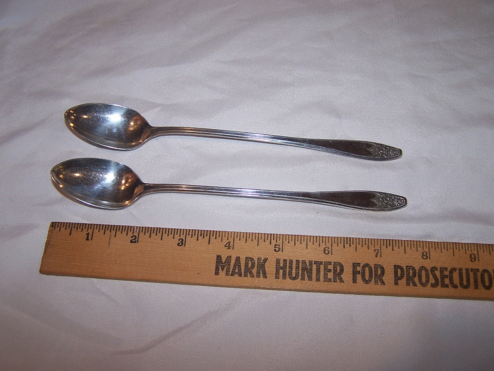 2 LADY DORIS Silverplate 1929 Iced Tea Spoons