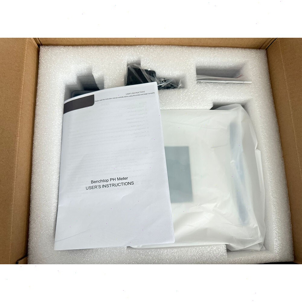 Lab Benchtop PH Meter Tester with PH Buffer Powder Temperature Compensation