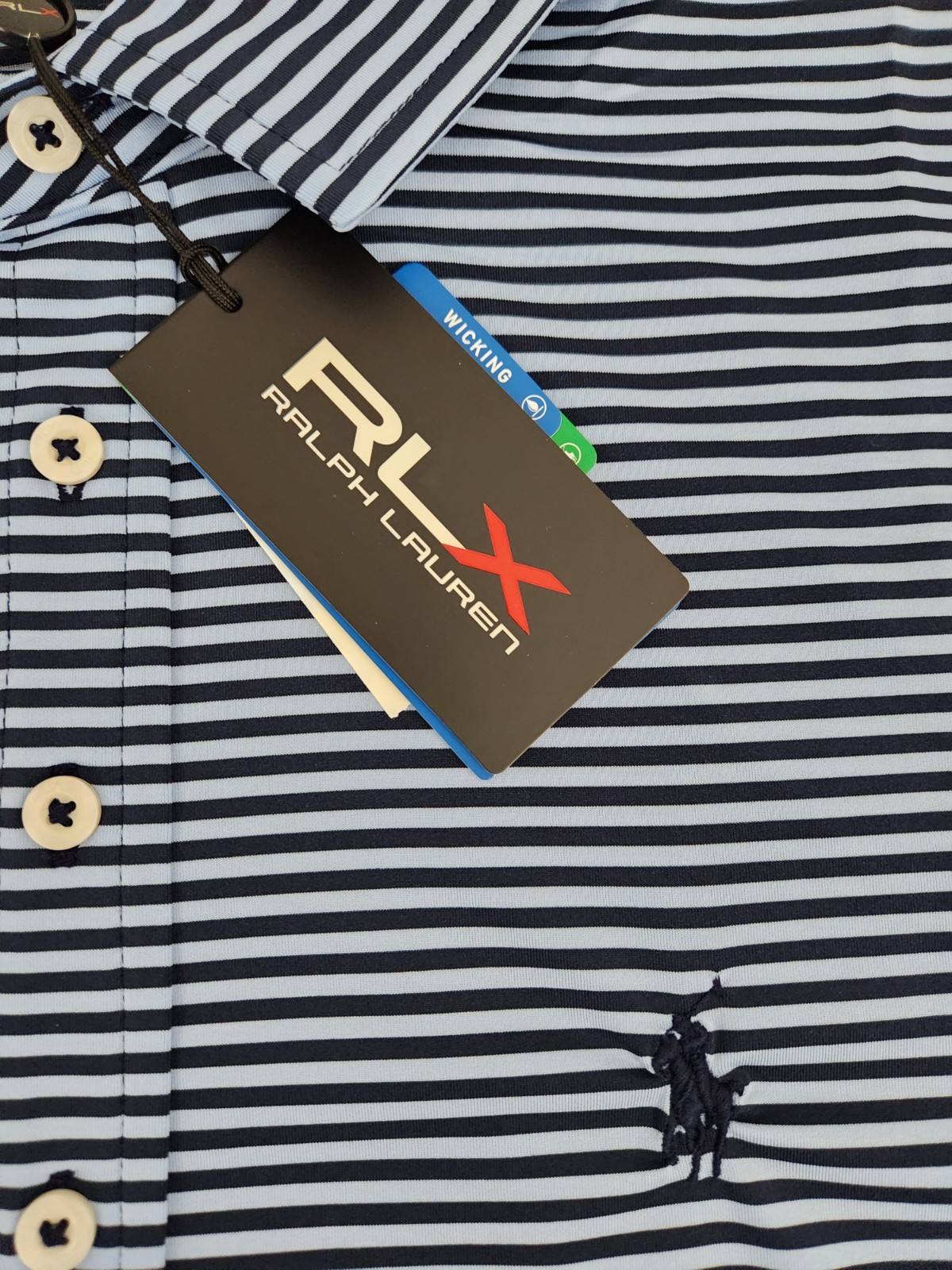 RLX Ralph Lauren Performance Newport Navy Golf Polo Shirt Men's Size Large