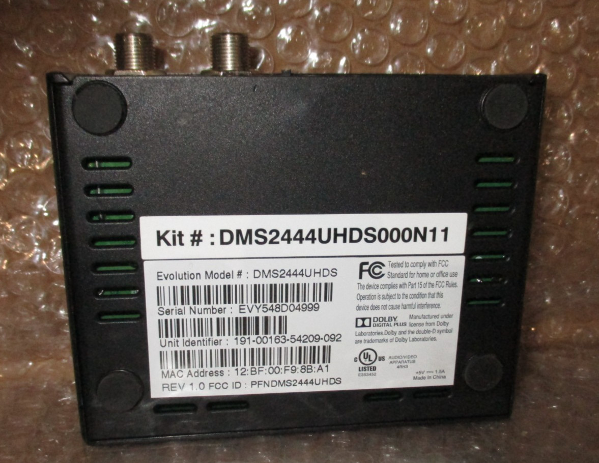 Cox HD-uDTA-E Evolution Model Cable Receiver DMS2444UHDS W/POWER ADAPTER