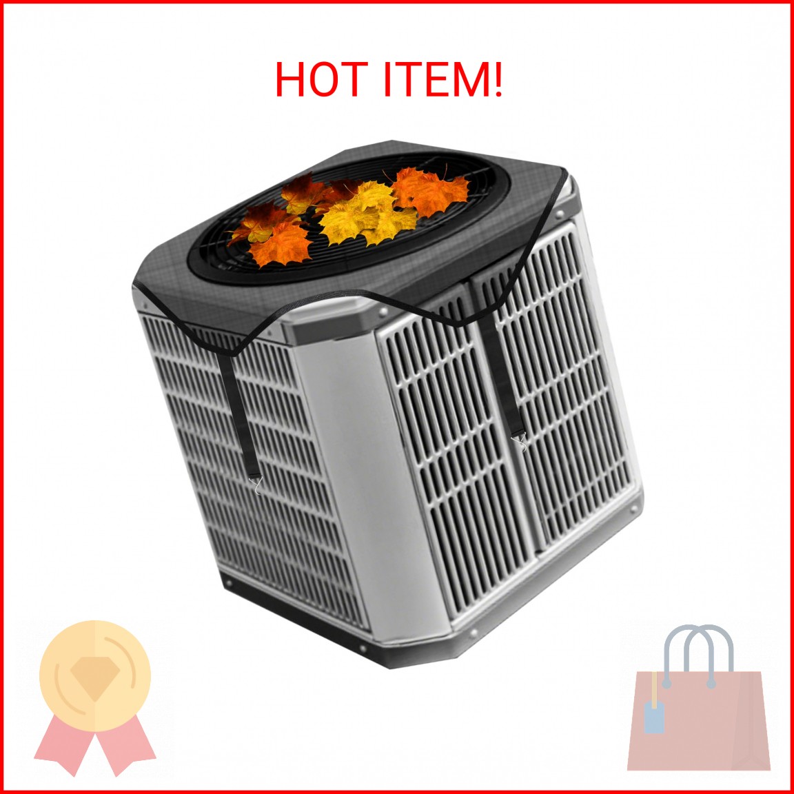 Central Air Conditioner Covers for Outside Units 36'' x 36'', AC Mesh Covers for