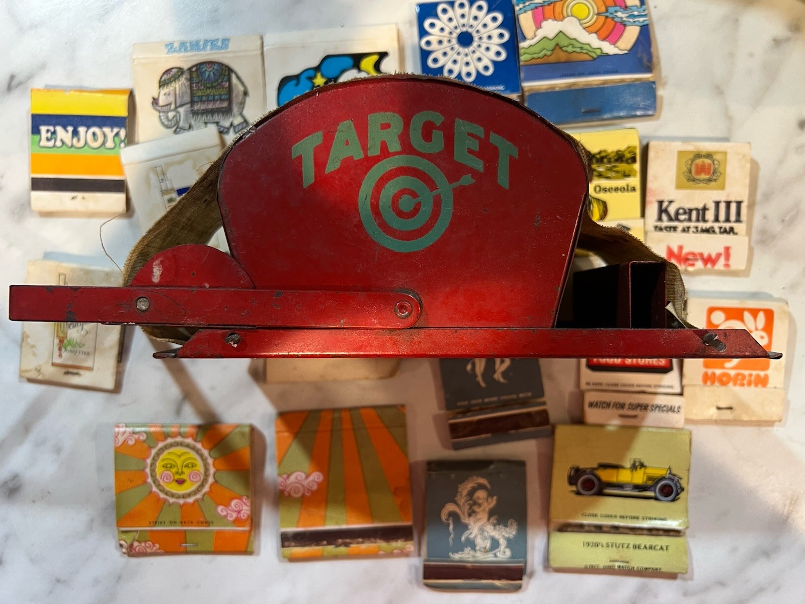 Vintage Target Cigarette Roller 1930s-1950s With Assorted Match Books