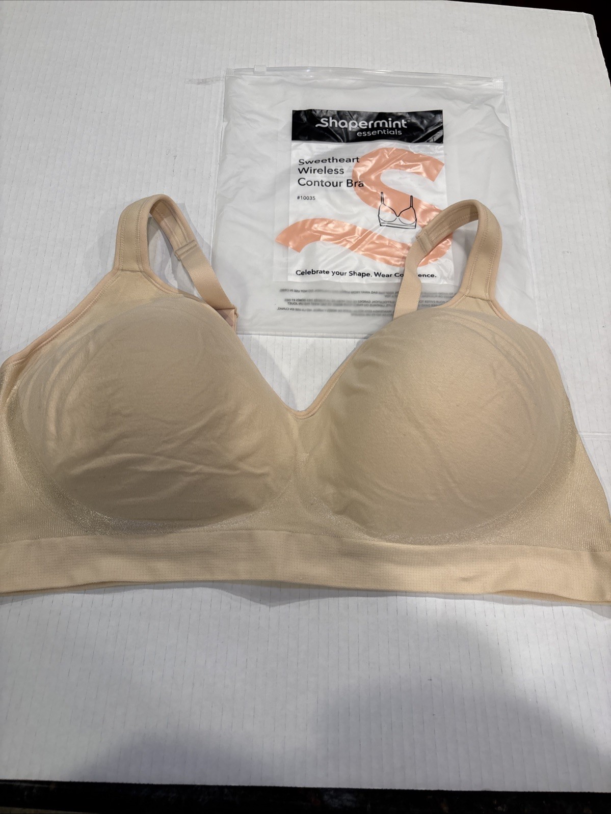 Shapermint Essentials Sweetheart Wireless Contour Bra - Nude-4XL  NWT