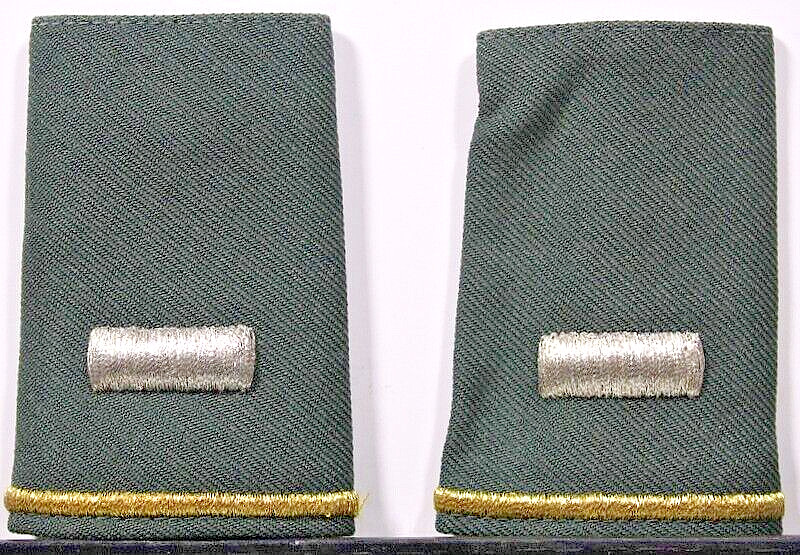 US Army First Lieutenant Soft Shoulder Boards Small Size Dress Greens Obsolete