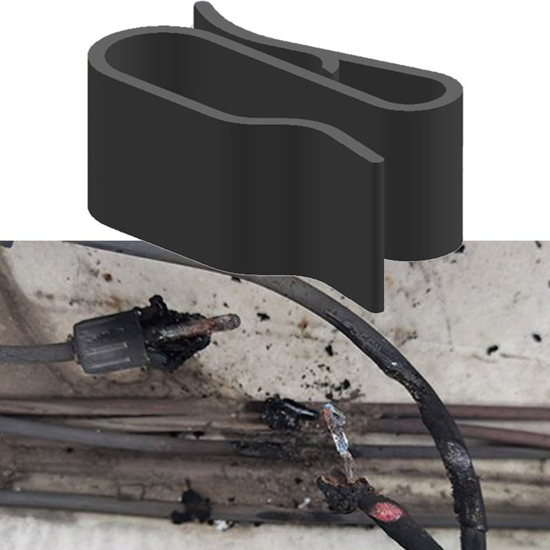 Solar Panel Clip Cable Mount Temperature Resistant 2 Lines Clamps Bracket
