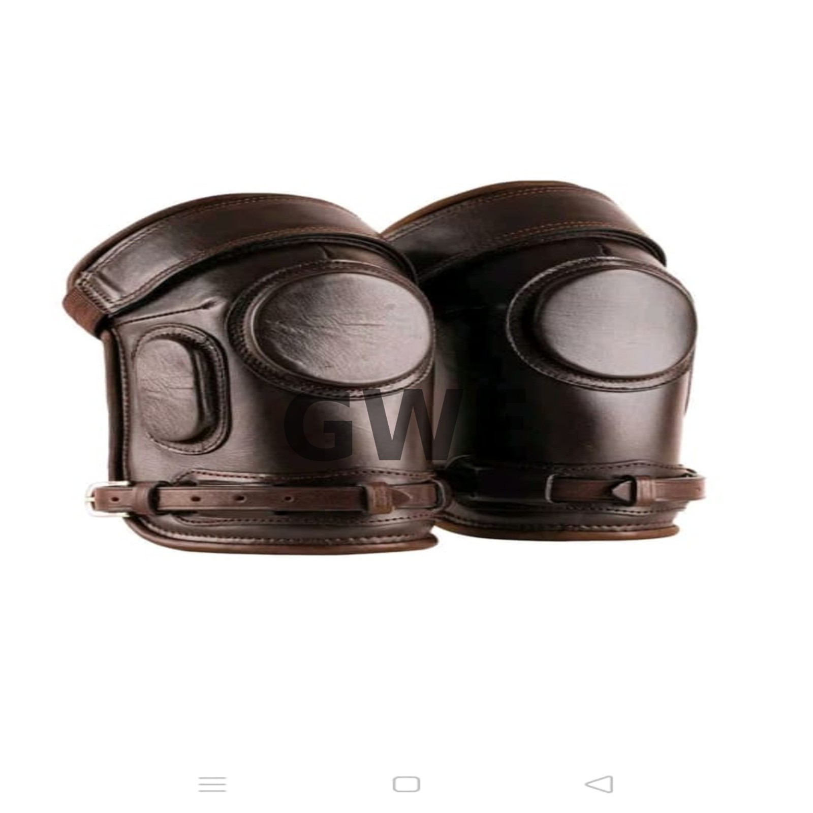 Handmade Leather Polo Knee Guards: Padded Protection for Riding