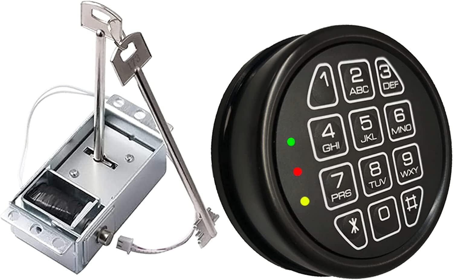 Gun Safe Replacement Lock Solenoid Lock with 2 Keys Electronic Keypad Safe Lock