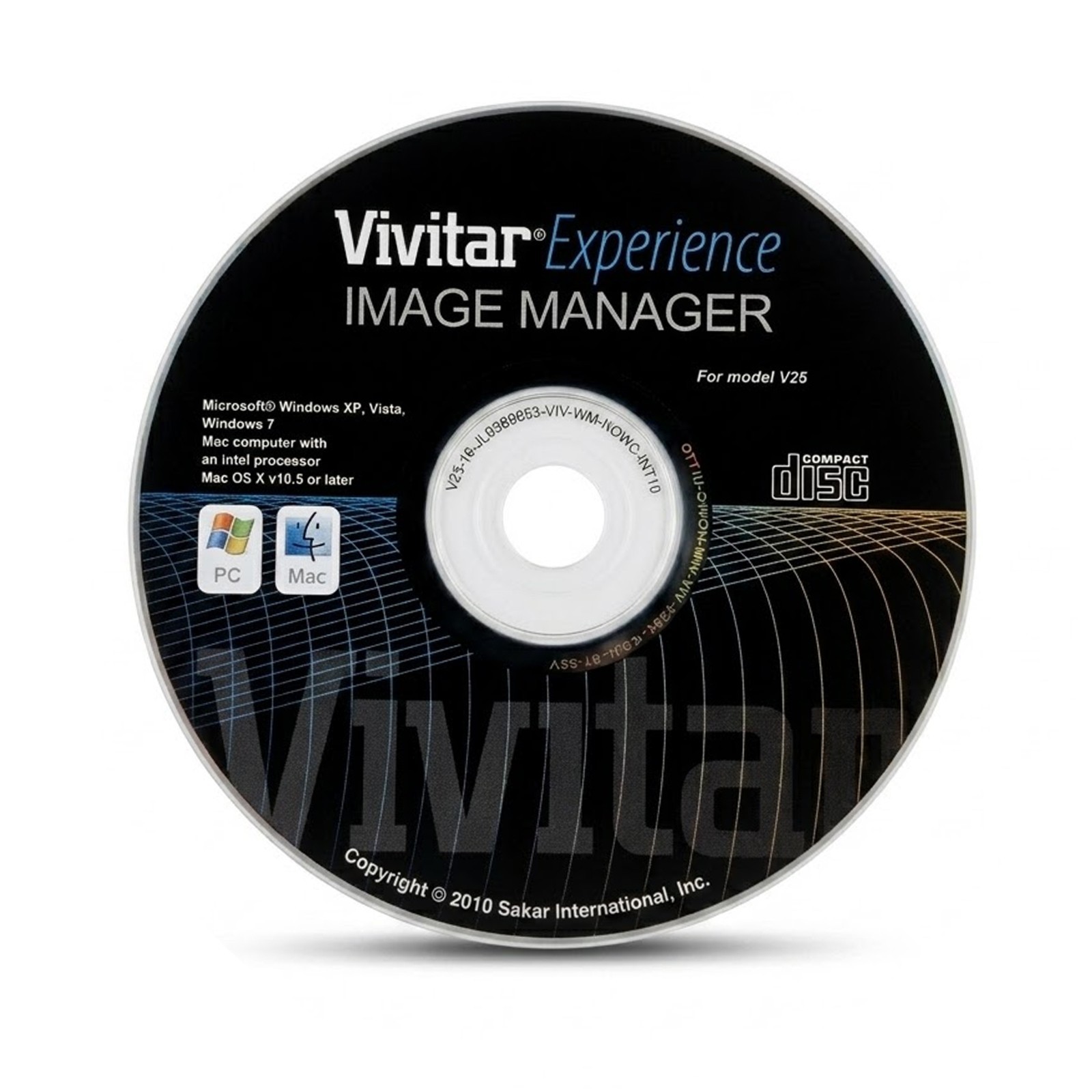 Vivitar Experience Image Manager Software Disc For Model V25 Windows Mac