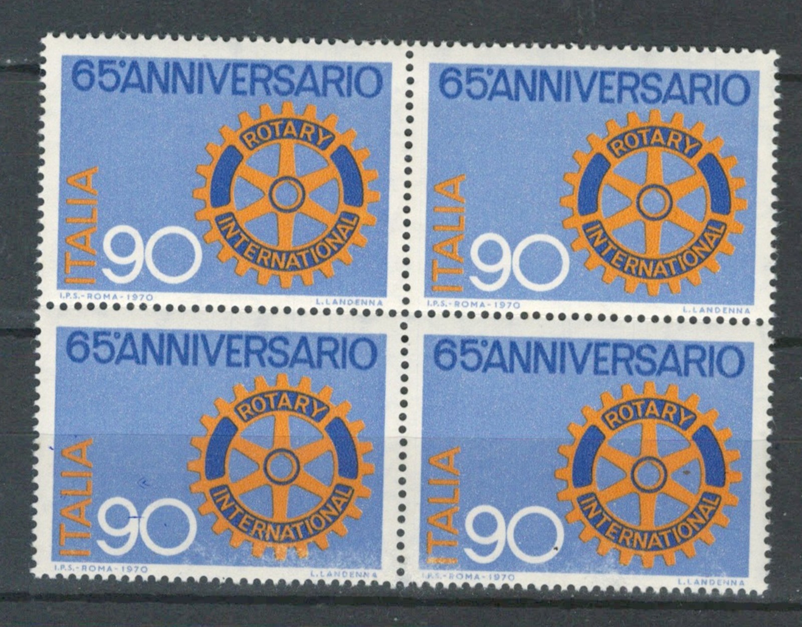 ITALY EUROPE ROTARY INTERNATIONAL COMMEMORATIVE X 4 MNH STAMPS LOT (ITALIA 429)