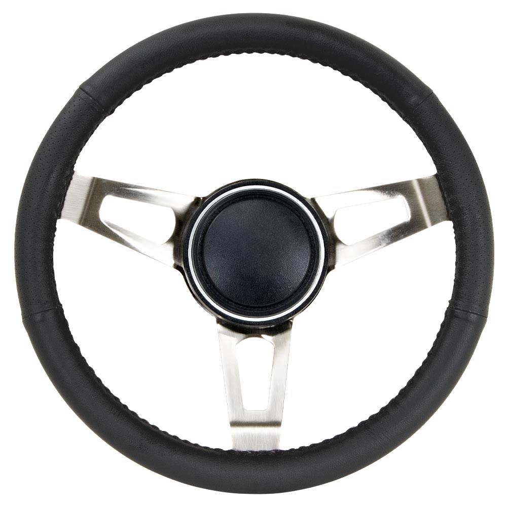 37-5265 GT3 Retro Wheel, Tuff Design, Leather with horn buttons