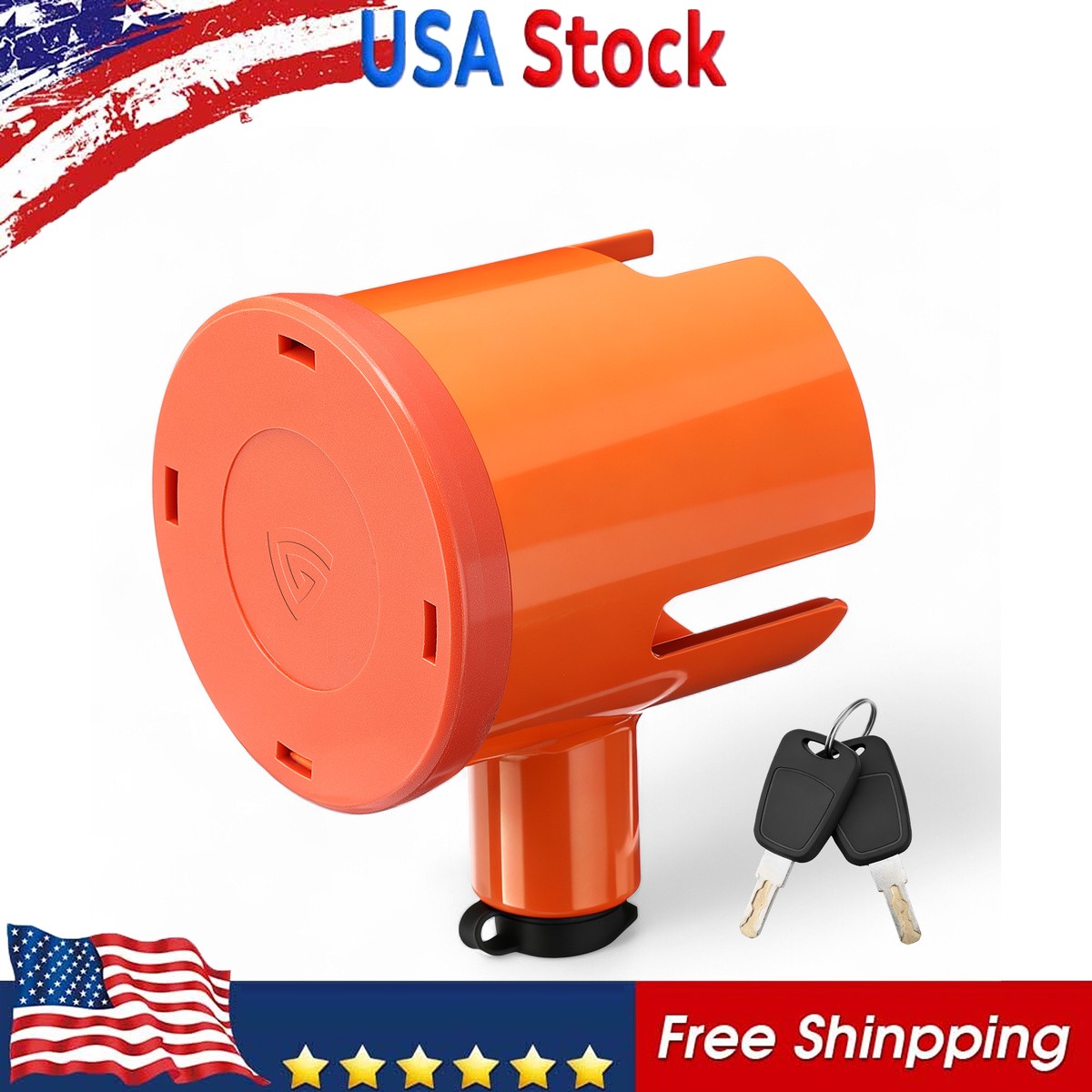 Trailer Coupler Lock Fits 2 & 2-5/16 Inches Couplers Heavy Duty Tow Hitch 1PCS