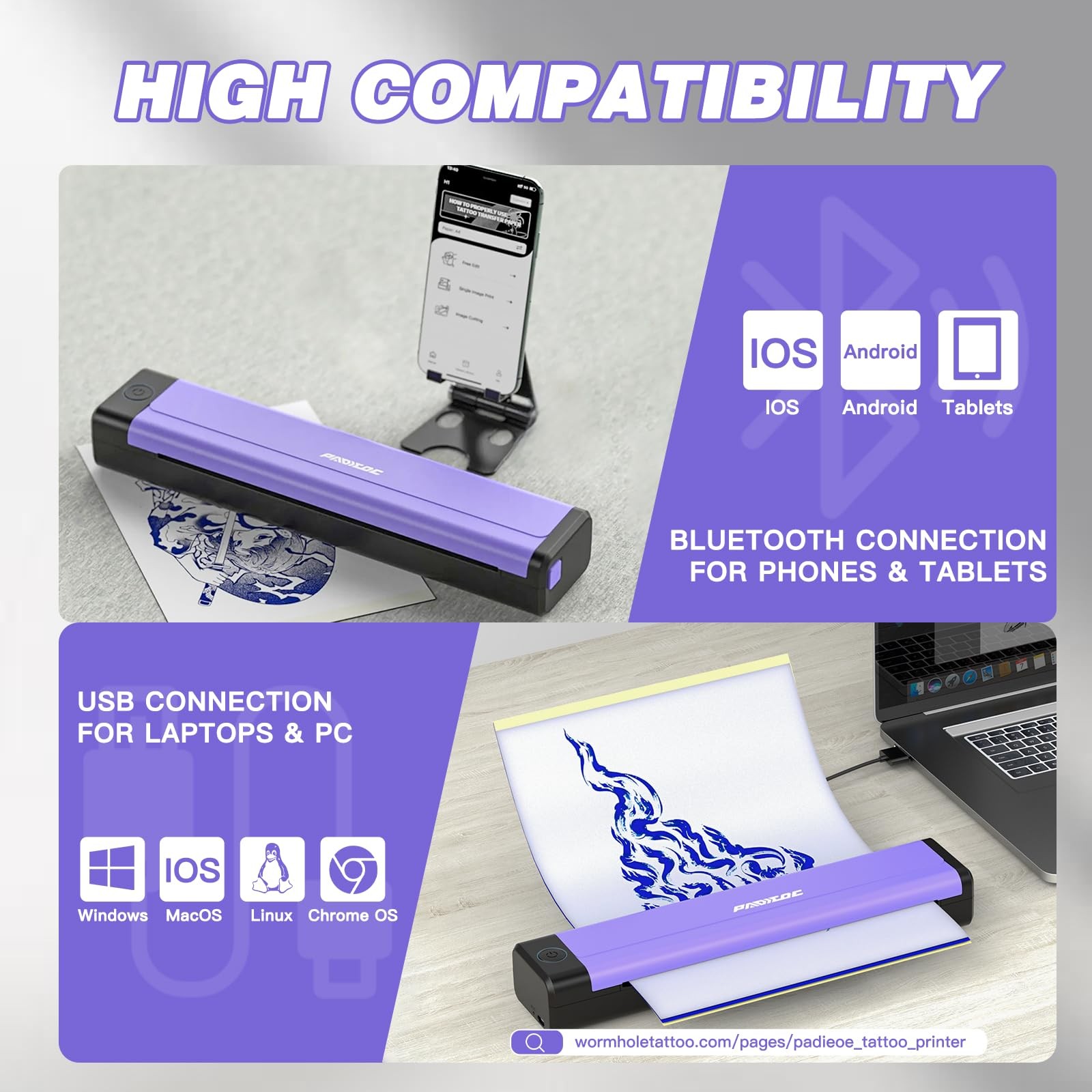 Padieoe Tattoo Stencil Printer 10Pcs - - Printer