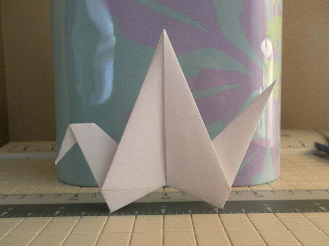 **100** White 3.5" x 3.5" Handmade Wedding Paper Origami Cranes