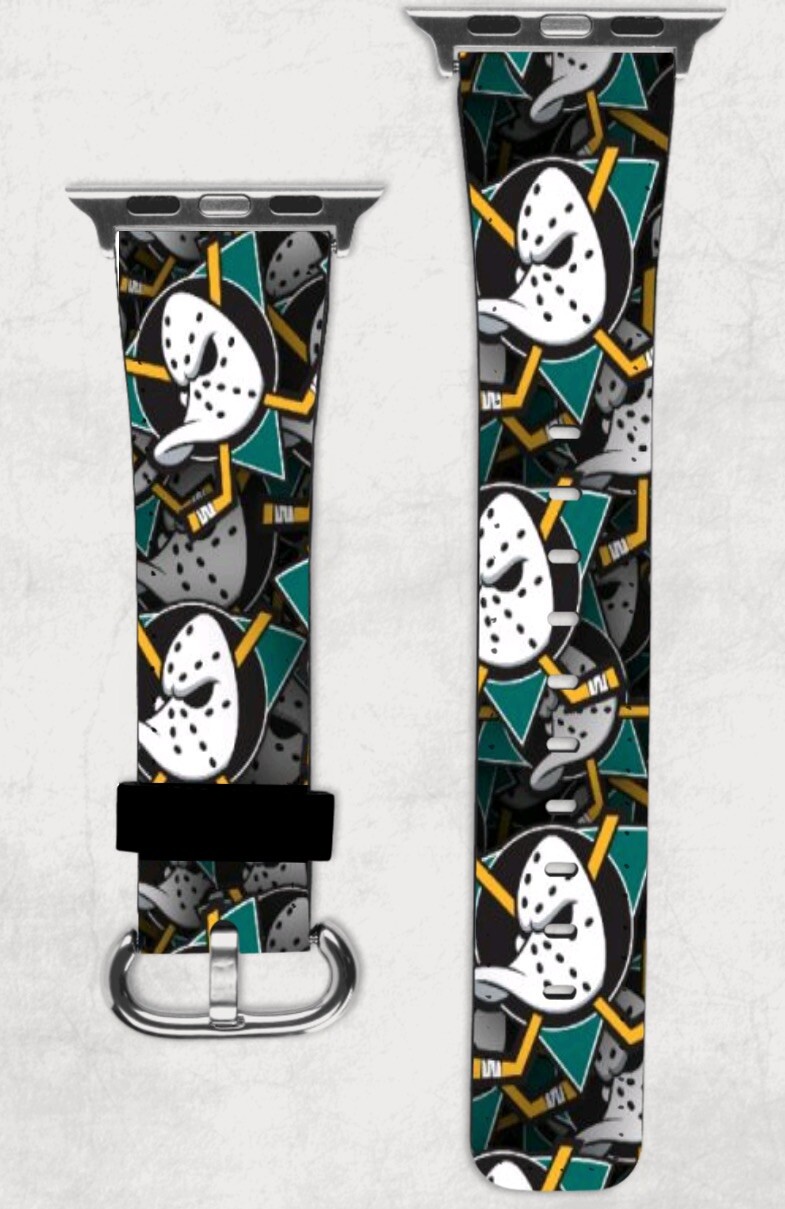Anaheim Mighty Ducks Apple Watch Band NEW 38/40/41 & 42/44/45 NHL Hockey